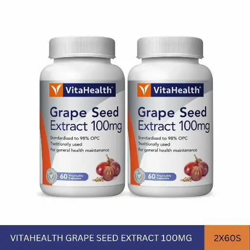 [022264] VITAHEALTH GRAPE SEED EXTRACT 100MG (2x60'S)