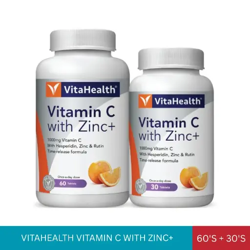 [022338] VITAHEALTH VITAMIN C WITH ZINC+ (60'S+30'S)