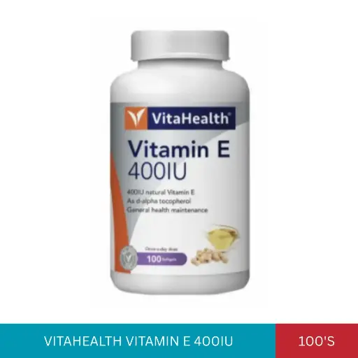 [022340] VITAHEALTH VITAMIN E 400IU (100'S)