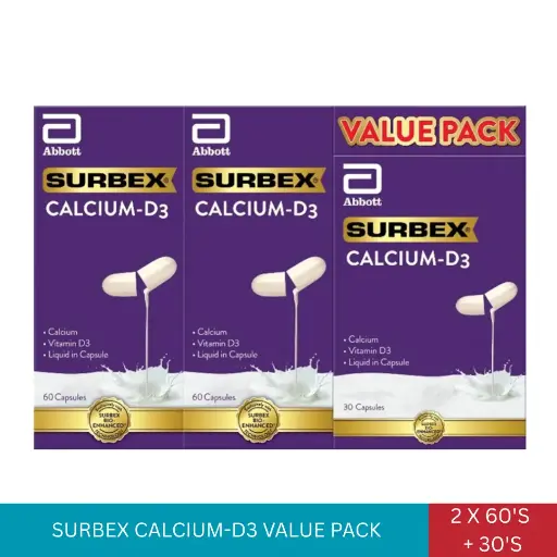 [024659] SURBEX CALCIUM-D3 VALUE PACK (2X60'S+30'S)