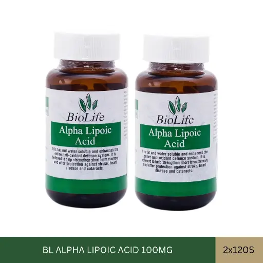 [002571] BL ALPHA LIPOIC ACID 100MG (2x120'S)