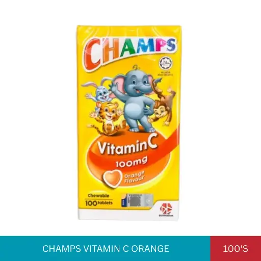 [003629] CHAMPS VITAMIN C 100MG ORANGE (100'S)#