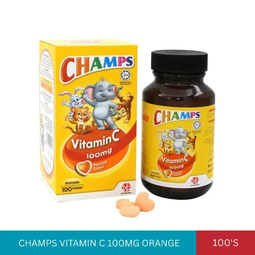 [003629] CHAMPS VITAMIN C 100MG ORANGE (100'S)#