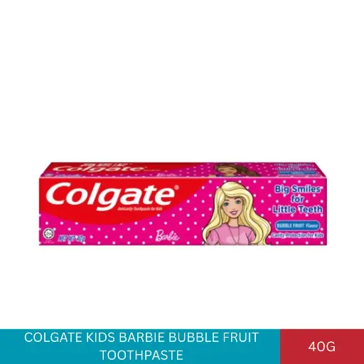 [004070] COLGATE KIDS BARBIE BUBBLE FRUIT TOOTHPASTE (40G)#