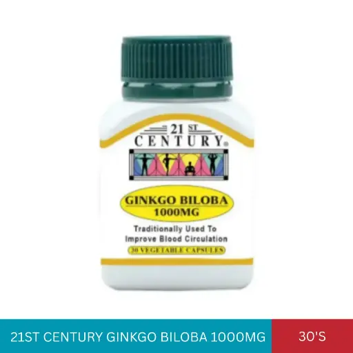 [000045] 21ST CENTURY GINKGO BILOBA 1000MG (30'S)