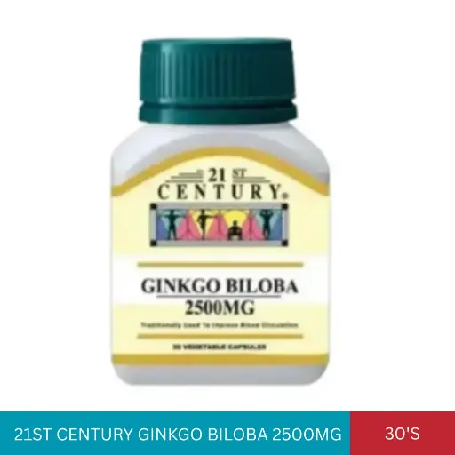 [000046] 21ST CENTURY GINKGO BILOBA 2500MG (30'S)