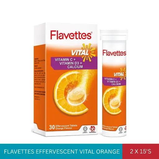 [007377] FLAVETTES EFFERVESCENT VITAL ORANGE (2x15'S)#