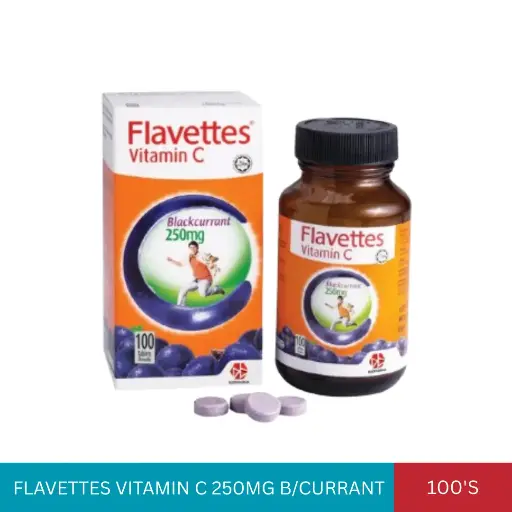[007383] FLAVETTES VITAMIN C 250MG B/CURRANT (100'S)#