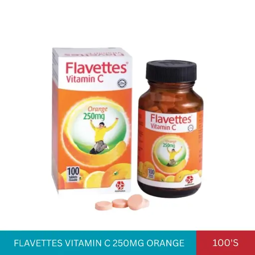 [007385] FLAVETTES VITAMIN C 250MG ORANGE (100'S)