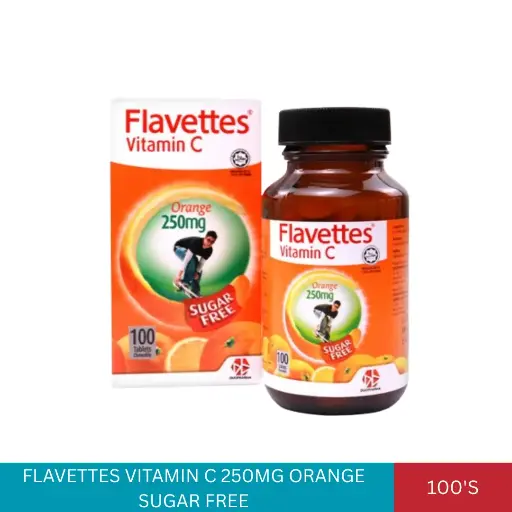 [007387] FLAVETTES VITAMIN C 250MG ORANGE SUGAR FREE (100'S)#