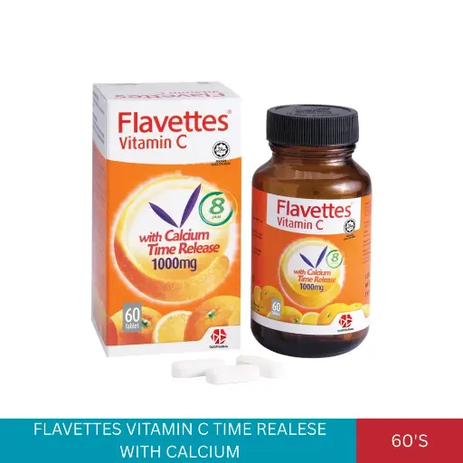 [007395] FLAVETTES VITAMIN C TIME REALESE WITH CALCIUM (60'S)#