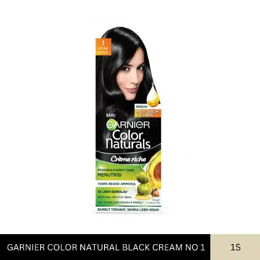[007917] GARNIER COLOR NATURAL BLACK CREAM NO 1