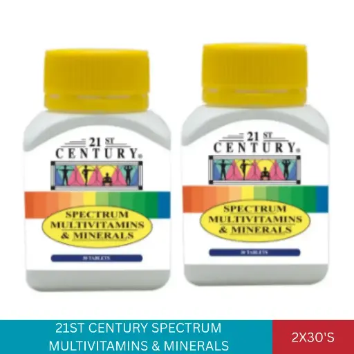 [000080] 21ST CENTURY SPECTRUM MULTIVIT&MINERALS (2X30'S)