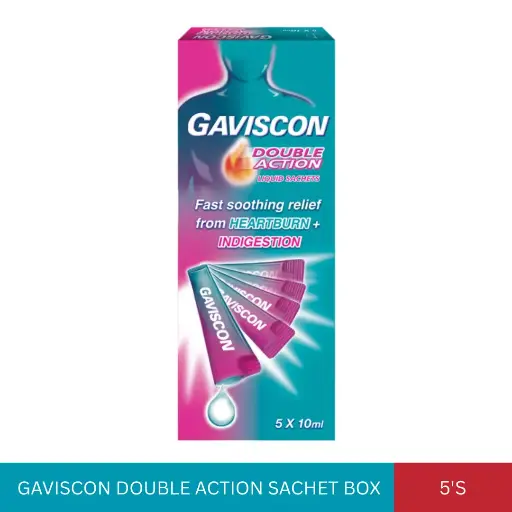 [008153] GAVISCON DOUBLE ACTION SACHET BOX (5'S)
