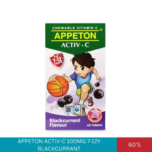 [000931] APPETON ACTIV-C 100MG 7-12Y BLACKCURRANT (60'S)